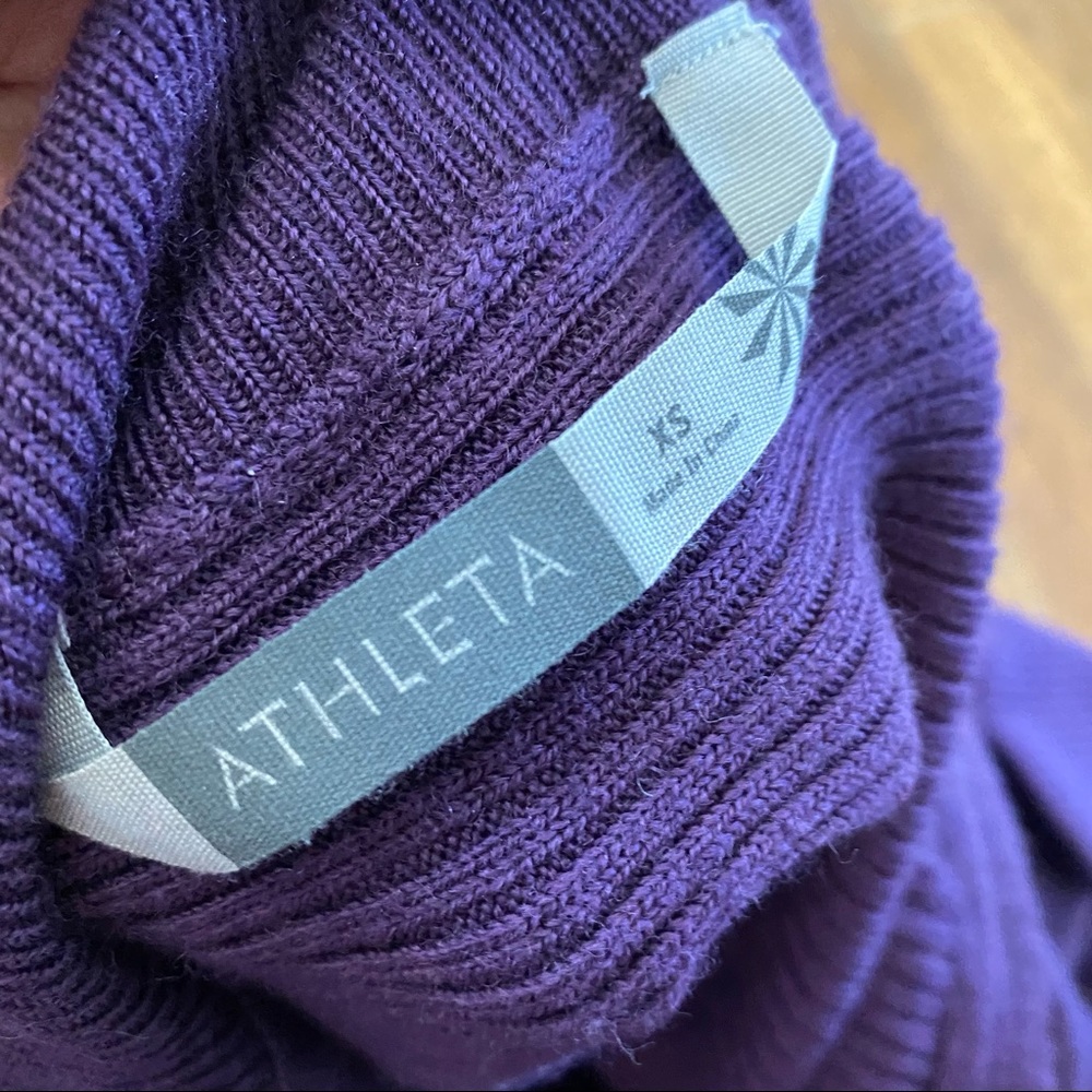 Athleta Wool Blend Knit Zip Up Sweater - Picture 2 of 5